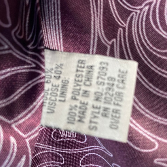 Tulle Purple Wool Blend Coat Button Front Lapel Collar Lined Women's Size L - Picture 14 of 16